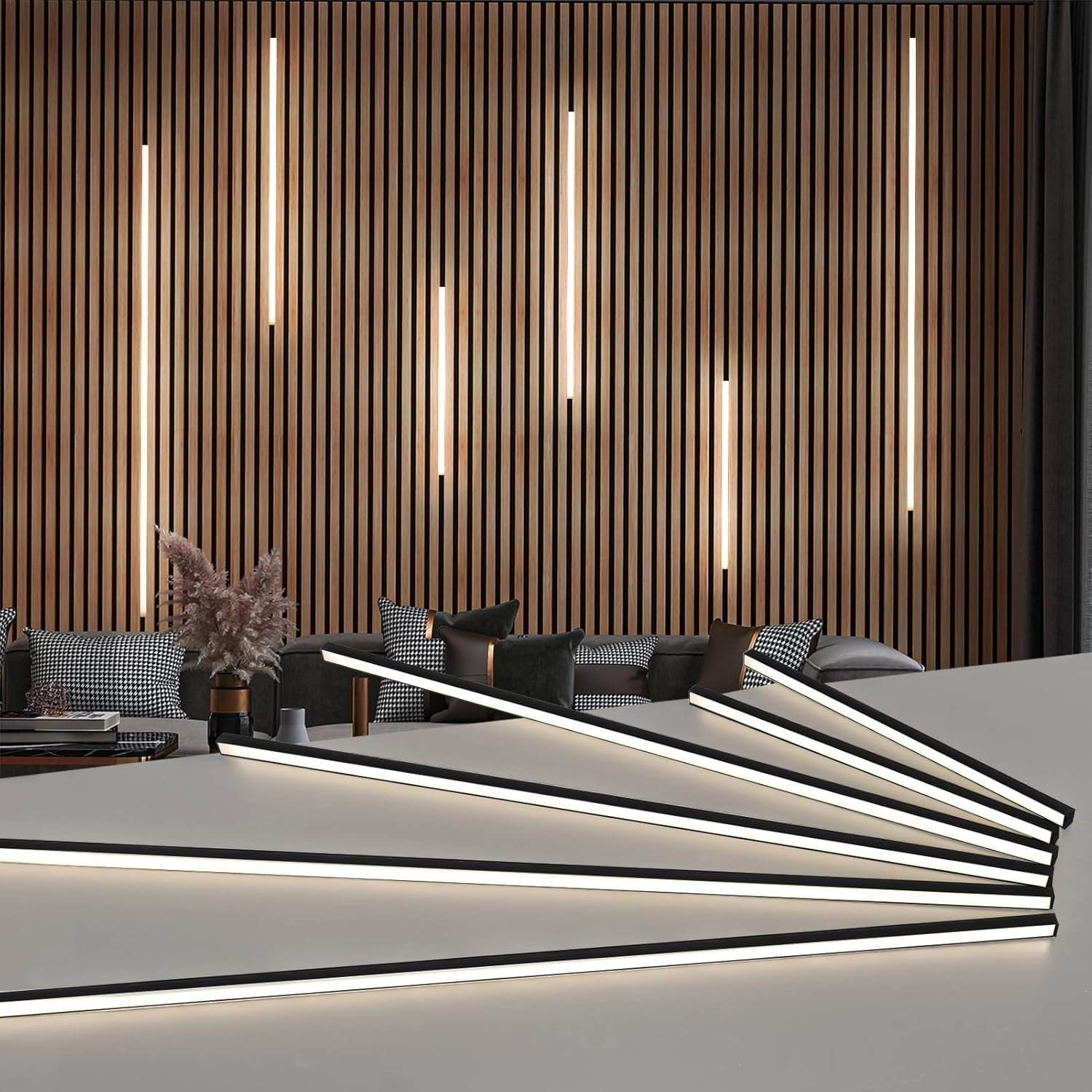 Art3d LED Recessed Lighting Kit – 6pcs Self-adhesive White LED Light with Smart Switch, 3000k Touching Switch Light for Wood Slat Wall Panels, Headboards, Stairs, Home decor, Under Cabinet Strip Light