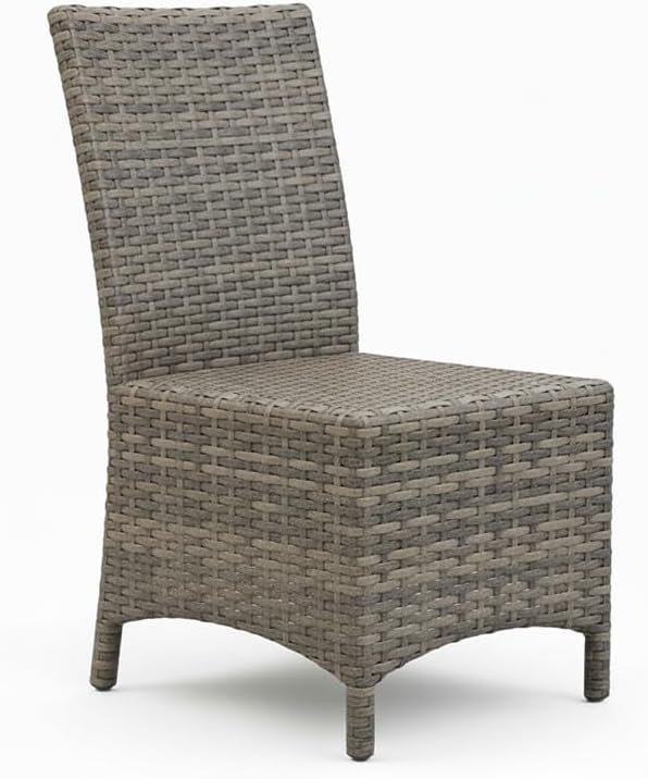 Covers & All Universal Armless Dining Chair, Willow Flat Wicker All-Weather Outdoor Furniture with Rust-Free Aluminum Frame for Patio Furniture and Dining Chairs (24″ L x 24″ W x 35.5″ H)