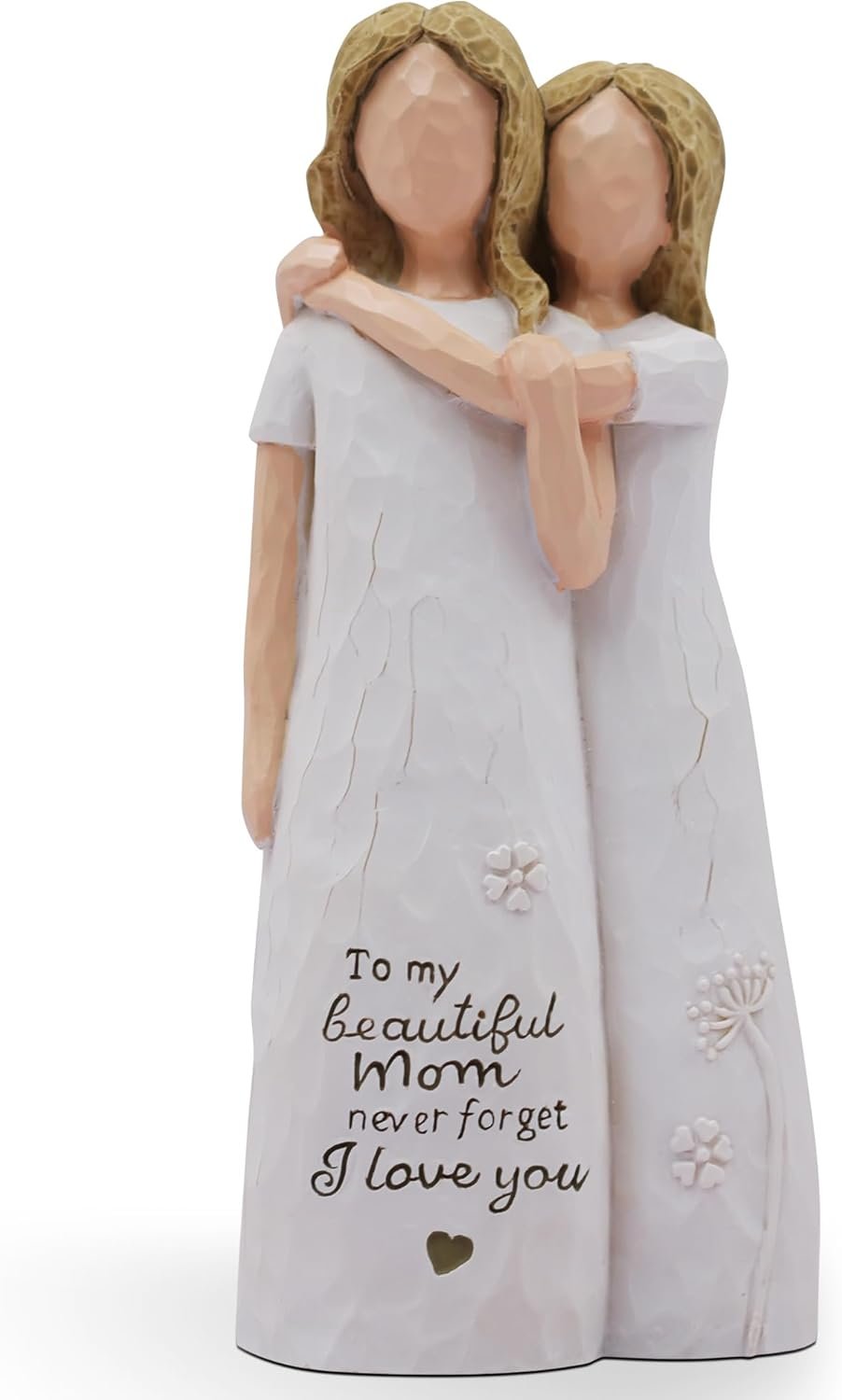AcowSpt Mom Birthday Gift from Daughter – Mother Daughter Sculpted Hand-Painted Figurine