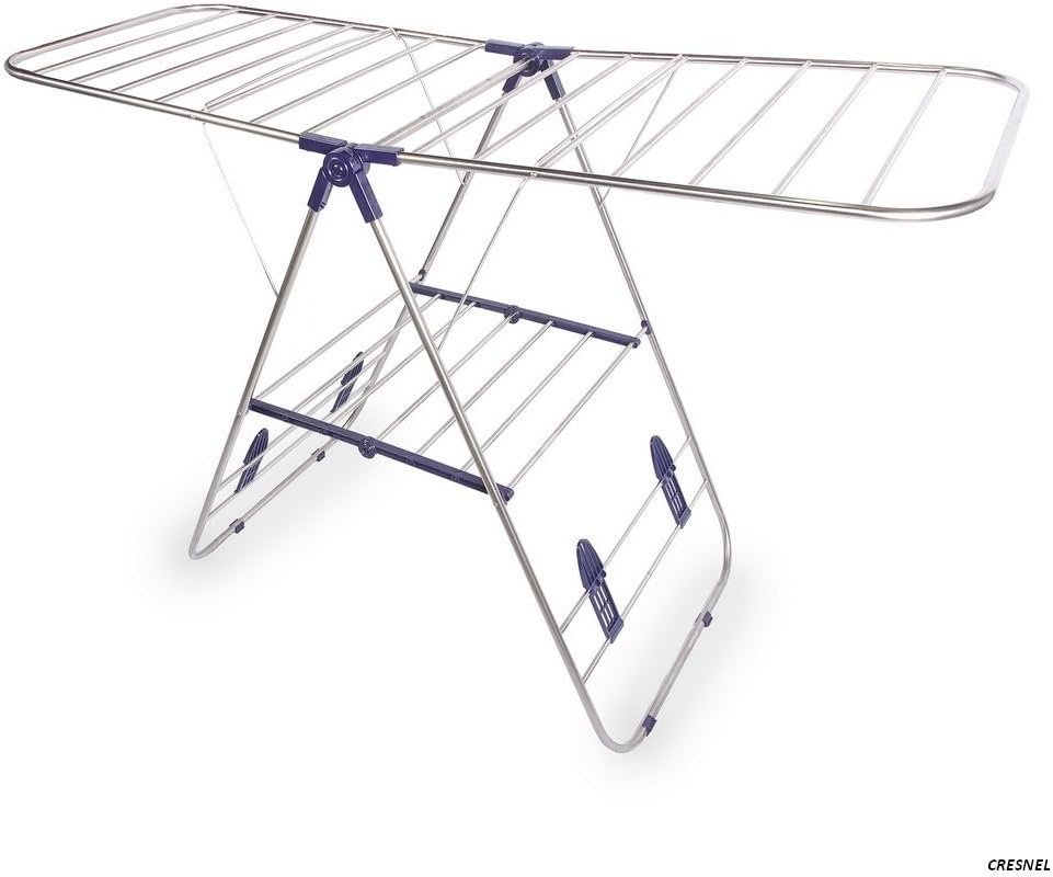Stainless Steel Clothes Drying Rack – Adjustable Gullwing and Foldable for Easy Storage – Rust-Proof for Indoor and Outdoor Use