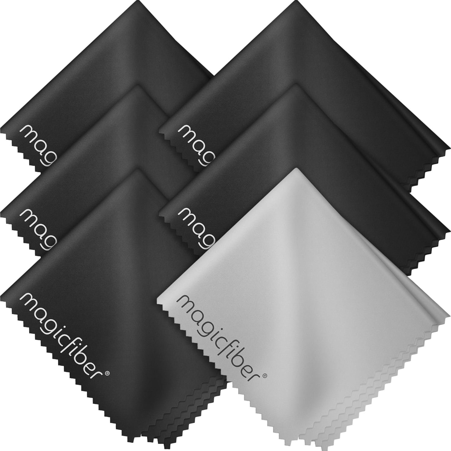 MagicFiber Microfiber Cleaning Cloth, 6 Pack – Premium Cloth for Glasses, Lens, Screens & More