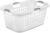 Sterilite 6 Pack Plastic Laundry Basket Clothes Hamper, 2 Bushel, Ultra, White