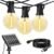 SUNTHIN 50ft Solar String Lights, USB Rechargeable Solar Outdoor Lights with 24 Waterproof & Shatterproof G40 LED Bulbs for Patio, Porch, Garden, Deck, Bistro, Cafe, Camping