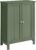 VASAGLE Floor Storage Cabinet, Freestanding Storage Unit with 2 Adjustable Shelves, for Bathroom Living Room Dining Kitchen, 11.8 x 23.6 x 31.5 Inches, Forest Green UBCB060C01
