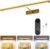 EZVALO Picture Light for Wall, 4800mAh Rechargeable Wireless Remote Lights, 16” Dimmable Magnetic LED Art Painting Light with 3 Color Temps, Display for Gallery, Living Room, Bedroom, Hallway (Gold)