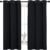 NICETOWN Pitch Black Solid Thermal Insulated Grommet Blackout Curtains/Drapes for Bedroom Window (2 Panels, 42 inches Wide by 63 inches Long, Black)