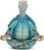 VVGIFTS Sea Turtle Meditation Yoga Decor, Garden Figurine Sea Turtle Meditating Coastal Beach Decorations, Zen Yoga Resin Statue for Home Office Decorations (Put The Palm Separate)