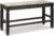 Signature Design by Ashley Tyler Creek Urban Farmhouse Counter Height Upholstered Dining Bench, Almost Black