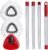 Spin Mop Head, Base, Handle Replacement for O-Ceda EasyWring Microfiber Spin Mops, 2 Microfiber Mop Refills, 1 Triangle Head Cover and 30-58in Handle Set Combo (White(1 Tank System))