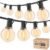 RTTY Outdoor String Lights 25ft, G40 Led Patio Lights with 13pcs Bulbs,Waterproof Shatterproof Dimmable Connectable Hanging Globe Outdoor Lights for Cafe Bistro Backyard Gazebo Balcony Party, Black
