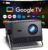 2000 ANSI Official Licensed Google TV Outdoor Projector 4K Full HD, Smart Projector with Wifi and Bluetooth, Auto Focus, Dolby Sound,Built-in Apps,HAPPRUN Indoor Home Theater for Phone/TV Stick/PC/PS5