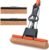 Sponge Mops for Floor Cleaning with 2 Cellulose Mop Head Refills and 55” Long Handle, Heavy Duty Roller Mop, Easy Self Squeeze for Hard Wood Tile Concrete Bathroom or Kitchen Floor Wall Ceiling