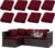8Pcs Patio Cushion Covers, Stretch Cushion Covers Replacement,Cushion Slipcovers, Furniture Cushion Covers (Wine Red-8pcs, 8pcs-Waterproof)