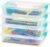 IRIS USA 6 Qt. Storage Bins with Lids, 4-Pack, |Made in USA|, Small Plastic Craft Container Sensory Totes for Art Supplies, Paper, and Office, Stackable – Clear