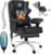 Mvpipi 7-Point Massage Office Chair,Heated Manageral Chair,Ergonomic Executive Chair with Footrest,Adjustable Armrest，Computer Chair for Offices, Study Areas, Gaming Spaces,Black