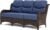 HILLGA Luxury Outdoor Furniture High Back Patio Sofa, Oversized 3-Seater Couch with 6” Thick Cushions, Ideal for Porch, Poolside, Deck, and Yard(Blue)