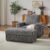 42.5″ Oversized Sofa Chair with Storage Ottoman, Comfy Cloud Sofa Bed with Cup Holder and Storage Armrest, Modern Lounge Chair, Corduroy Upholstered Accent Chairs for Living Room & Bedroom, Grey