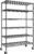 Romorgniz 82″ H X45 W X18 D Storage Shelves with Wheels, 6 Tier Wire Shelving Adjustable Metal Shelving Pantry Shelves Capacity 1200LBS for Garage Shelving, Pantry, Kitchen, Closet, Commercial, Black