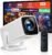 Mini Projector, Portable Projector 4K Support, Full HD 1080P Outdoor Projector, 270° Rotation Movie Projector, Compatible with Smartphone, TV Stick, Laptop, PS4, HDMI, USB (No WiFi or Bluetooth)