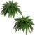 Nearly Natural 48-in Artificial Boston Fern, Set of 2, Large Hanging Fake Plant Wall Decor with 67 Fronds, Faux Fern Vines that Look Real for Home and Office Decor