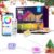 POOFZY Permanent Outdoor Lights for House,200ft RGB+IC Smart Outdoor Decor, 50 Scene Modes,App/Remote Control,IP67 Waterproof,for Christmas,Halloween,Daily & Holiday Party Decor,House Roof Lighting