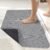 Bath Mat,Ultra Thin Bathroom Rugs,Rubber Bath Mats for Bathroom,No Slip Bath Rugs,Quick Dry,Machine Washable,Low Pile,Absorbent,Shower Outside,Sink,Home Decor Accessories.Grey,1’5″x2’3″(17x27Inch)