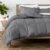 Bare Home Comforter Set – Queen Size – Ultra-Soft – Goose Down Alternative – Premium 1800 Series – All Season Warmth (Queen, Grey)