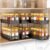 Pull Out Spice Rack Organizer for Cabinet, 3 Packs Slide Out Spice Racks Organizer, Spice Cabinet Organizers, Cabinet Size Need:12” Highx11” Deepx5” Wide,Each Tier Hold 10 Spice Jar – 2 Tier, Black