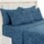 LUX Décor Paisley Queen Sheet Set – 6 Piece Ultra-Soft Microfiber Bed Sheets with Flat Sheet, 16 Inches Deep Pocket Fitted Sheet & 4 Pillowcases, Breathable, Bedroom Decor, Oeko-TEX – Navy Blue