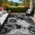 MontVoo Outdoor Rug 8×10 ft Waterproof Patio Rug-Outdoor Carpet Mat Reversible Plastic Straw Outside Outdoor Rug for RV Camping Picnic Beach Balcony Backyard Pool Deck Porch Farmhouse Floral Black