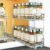 LYNK PROFESSIONAL® Pull Out Spice Rack Organizer for Inside Kitchen Cabinets – 4-3/8 inch Wide – Slide Out Drawer – Chrome Sliding Spice Cabinet Organization Shelf Racks – 2 Tier