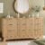 Fluted Dresser for Bedroom with 9 Drawers, 57″ Wide Modern Chest of Drawers with Metal Handle, Wooden Dresser TV Stand, Wood Closet Clothes Storage Organizer for Living Room, Hallway, Natural Oak