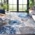 SAFAVIEH Washable Rug Outdoor Cabana Collection – 9′ x 12′, Grey & Blue, Non-Shedding & Easy to Clean, Ideal for Patio, Backyard, Mudroom (CBN832F)